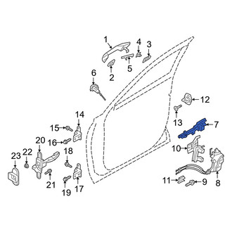 Hyundai OE - Rear Right Exterior Door Handle Base