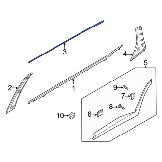 Hyundai OE - Rear Right Door Reveal Molding