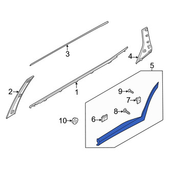 Hyundai OE - Front Right Door Molding