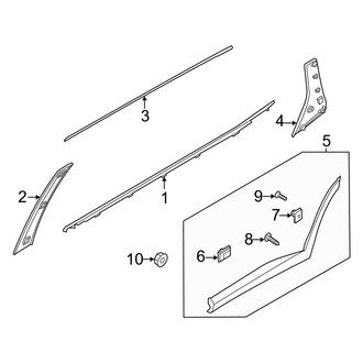 Hyundai OE - Rear Door - Exterior Trim