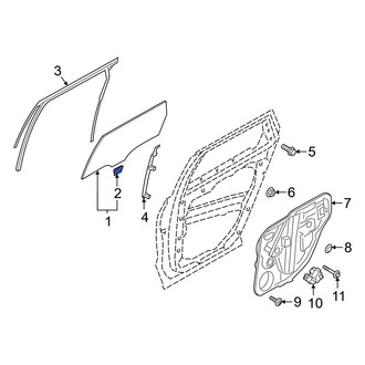 Hyundai OE - Door Glass Attaching Clips