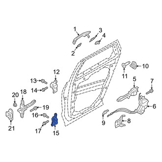 Hyundai OE - Front Left Lower Door Hinge