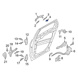 Hyundai OE - Rear Right Outer Exterior Door Handle Cover