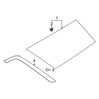 Hyundai OE - Quarter Panel Glass Clip