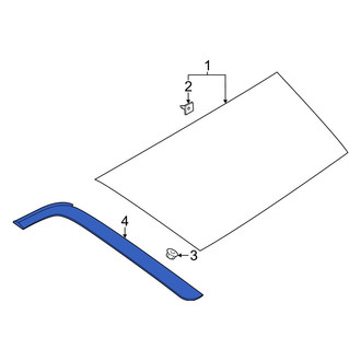 Hyundai OE - Left Body C-Pillar Molding