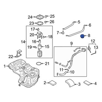 Hyundai OE - Fuel Tank Strap Nut