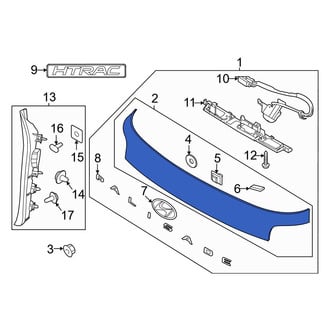 Hyundai OE - Rear Center Liftgate Finish Panel