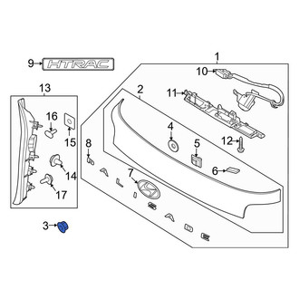 Hyundai OE - Liftgate Finish Panel Nut