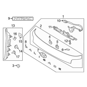 Hyundai OE - Lift Gate - Exterior Trim