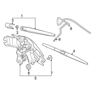 Hyundai OE - Lift Gate - Wiper & Washer Components
