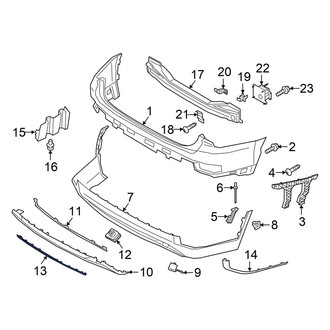 Hyundai OE - Rear Center Bumper Trim