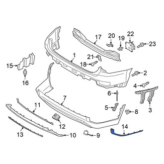 Hyundai OE - Front Left Bumper Trim