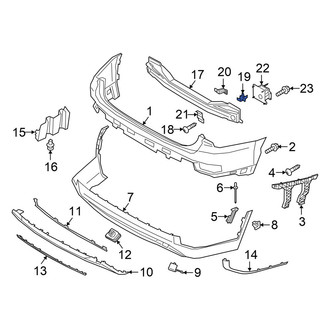 Hyundai OE - Rear Upper Bumper Impact Bar Brace
