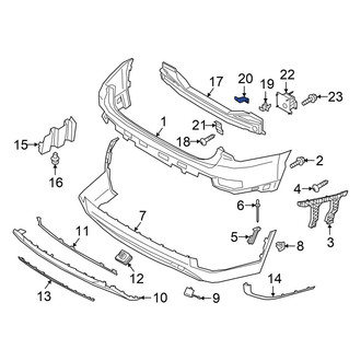 Hyundai OE - Rear Center Bumper Impact Bar Brace