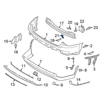 Hyundai OE - Rear Lower Bumper Impact Bar Brace