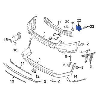 Hyundai OE - Rear Left Bumper Impact Bar Bracket