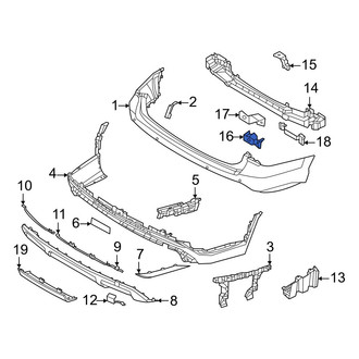 Hyundai OE - Rear Lower Bumper Impact Bar Brace