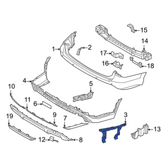 Hyundai OE - Rear Left Lower Bumper Cover Bracket