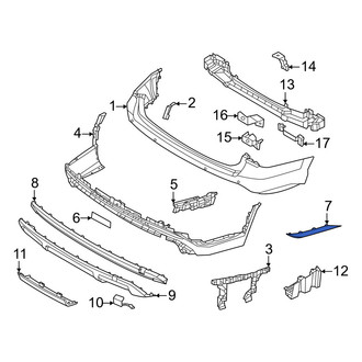 Hyundai OE - Rear Right Bumper Trim