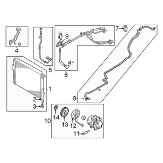 Hyundai OE - Air Conditioner & Heater - Condenser, Compressor & Lines