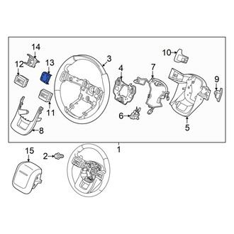 Hyundai OE - Right Upper Steering Wheel Trim
