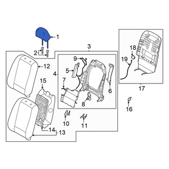Hyundai OE - Front Left Headrest