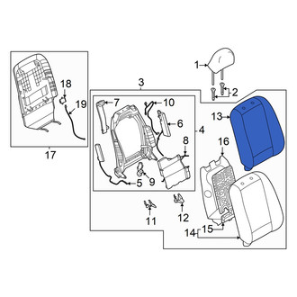 Hyundai OE - Front Left Seat Back Cushion Cover