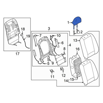 Hyundai OE - Front Left Headrest