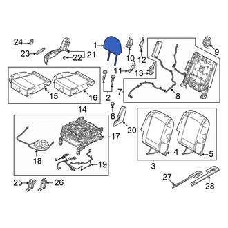 Hyundai OE - Center Left Outer Headrest
