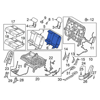 Hyundai OE - Center Left Seat Back Cushion Cover