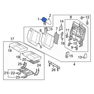 Hyundai OE - Rear Right Headrest