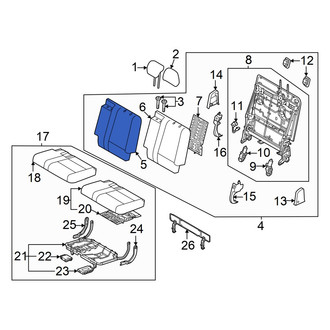 Hyundai OE - Rear Left Seat Back Cushion Cover