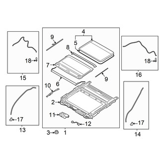 Hyundai OE - Roof - Sunroof (With Sunroof, W/O Dual Sunroof), (SEL Convenience / SEL Premium / XRT Pro)