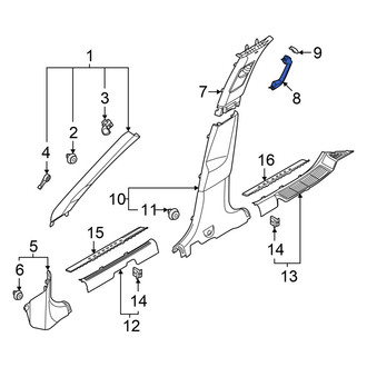 Hyundai OE - Rear Lower Interior Grab Bar