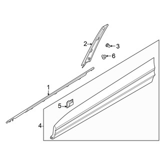 Hyundai OE - Front Door - Exterior Trim