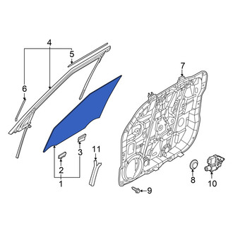 Hyundai OE - Front Left Door Glass