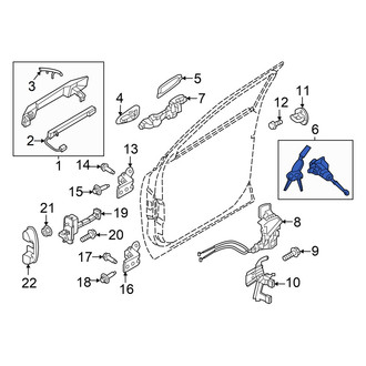 Hyundai OE - Front Left Door Lock Cylinder