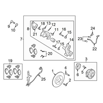 Hyundai OE - Rear Suspension - Brake Components (Calligraphy / Limited / SE / SEL Convenience / SEL Premium FWD)