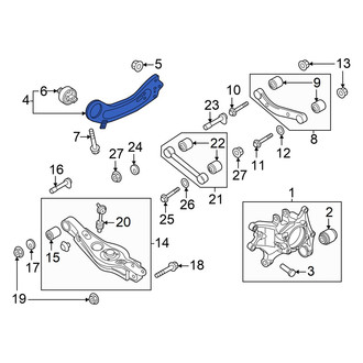 Hyundai OE - Rear Left Suspension Trailing Arm
