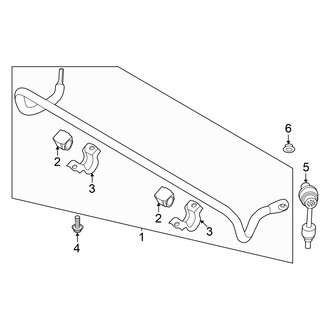 Hyundai OE - Rear Suspension - Stabilizer Bar & Components (FWD)