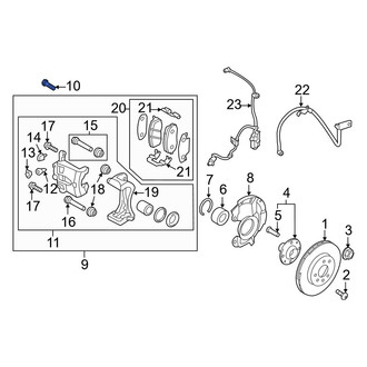 Hyundai OE - Disc Brake Caliper Anchor Plate Bolt