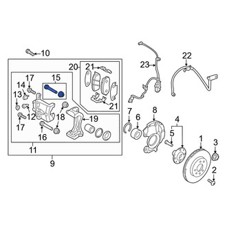 Hyundai OE - Rear Lower Disc Brake Caliper Pin