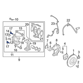 Hyundai OE - Rear Lower Disc Brake Caliper Anchor Plate Bolt