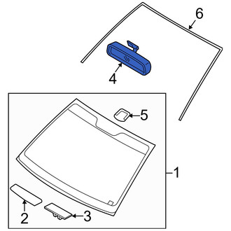 Hyundai OE - Front Interior Rear View Mirror