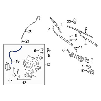 Hyundai OE - Front Windshield Washer Hose