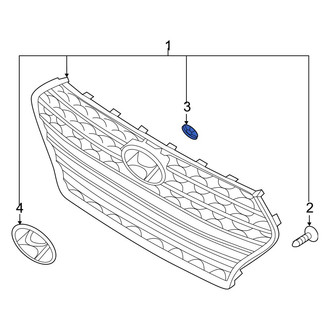 Hyundai OE - Grille Emblem Nut