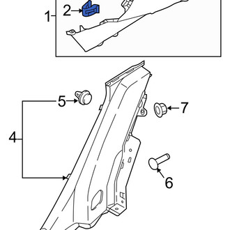 Hyundai OE - Quarter Panel Trim Panel Clip