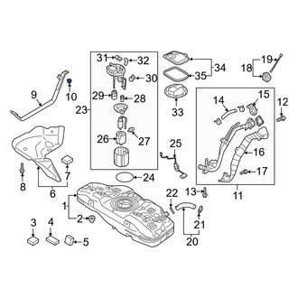 Hyundai OE - Fuel Tank Strap Nut