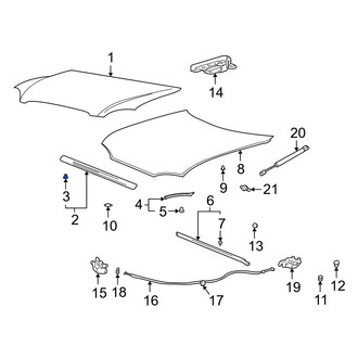 Hyundai OE - Hood Seal Clip