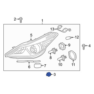 Hyundai OE - Headlight Fastener Clip